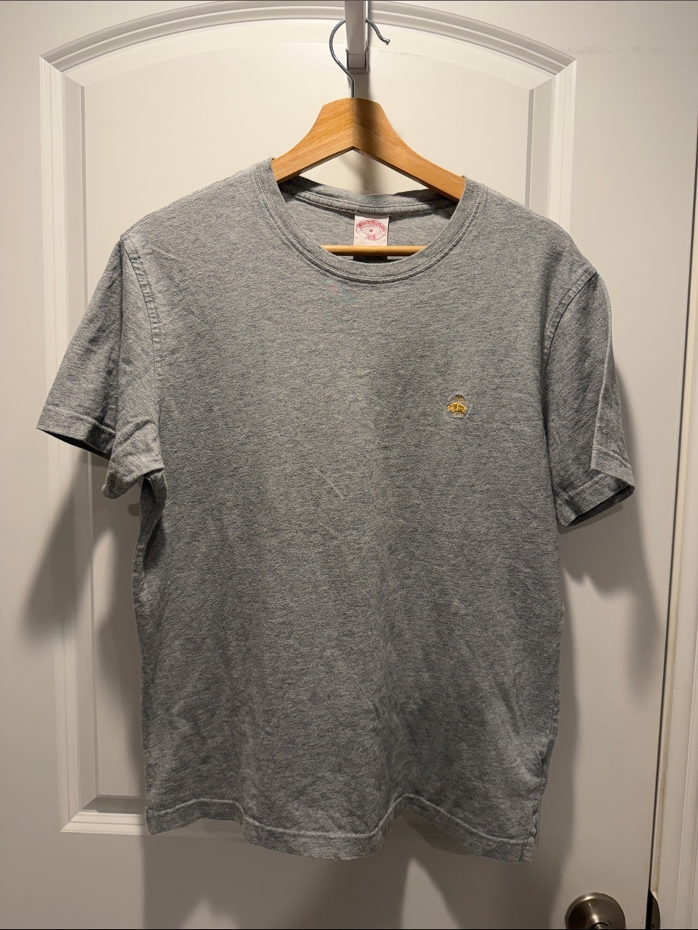 Brooks Brothers Classic Gray Crewneck T-Shirt with Logo